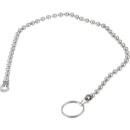 Kipp Ball Chain With Key Ring L=500, Form:B Stainless Steel, Comp:Stainless Steel K1125.128X500